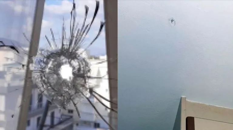 Τρόμος στο Κορωπί! Σφαίρα καρφώθηκε στο ταβάνι (φωτό)